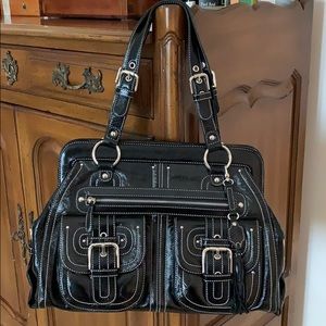 Rafe patent tote, NWOT, 2 front pockets, great bag
